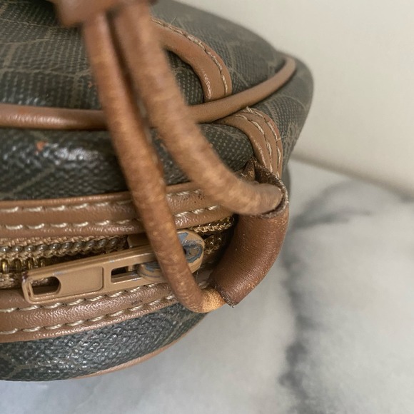 Christian Dior Vintage Crossbody Bag Brown Honeycomb Monogram Coated Canvas - Picture 6 of 12